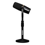 Shure MV7+ Hybrid Output USB-C & XLR Podcast Microphone & Desktop Stand (Black)