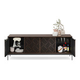 BDI Elements 8709 Weave Media Cabinet with Console Base (Toasted Oak)