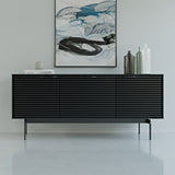 BDI Align Media + Storage 7477CO-EBO Triple Cabinet with Console Base (Ebonized Ash)