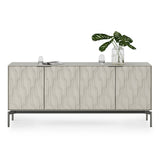 BDI Mesa 7639 4-Door Credenza (Stone with Carbon Base)