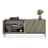 BDI Mesa 7639 4-Door Credenza (Moss with Carbon Base)