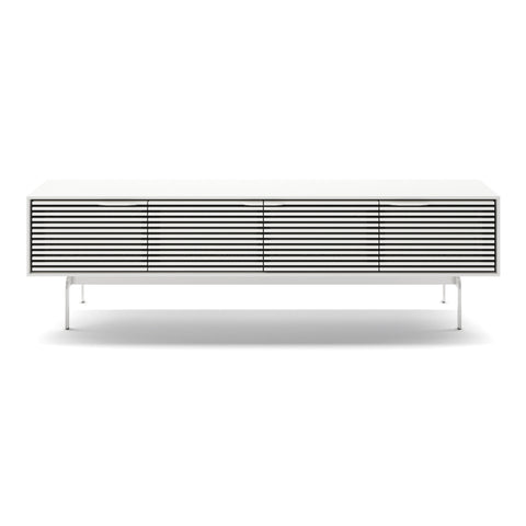 BDI Align 7473 Low 4-Door Cabinet with Console Base (Satin White)