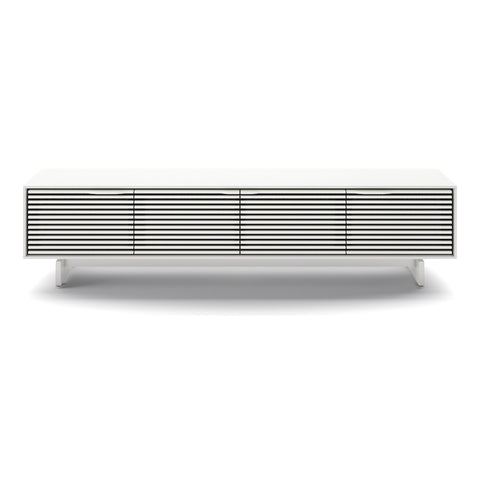 BDI Align 7473 Low 4-Door Cabinet with Media Base (Satin White)