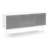 BDI Align 7477 3-door Cabinet with Console Base (Satin White)