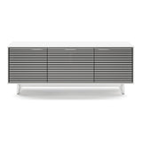BDI Align 7477 3-Door Cabinet with Media Base (Satin White)