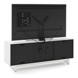 BDI Align 7477 3-Door Cabinet with Media Base (Satin White)