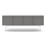 BDI Align 7479 4-Door Cabinet with Console Base (Satin White)