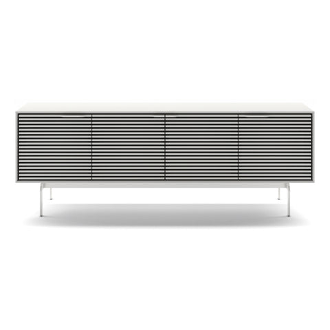 BDI Align 7479 4-Door Cabinet with Console Base (Satin White)