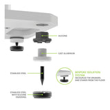Kanto SX22 22" Tall Fillable Speaker Stands with Isolation Feet - Pair (White)
