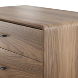 BDI LINQ 9185 Storage Chest with 5 Self-Closing Drawers and Metal Base (Natural Walnut)