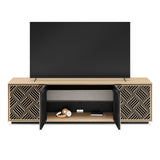 BDI Elements 8703 Weave Media Cabinet (Washed Oak)