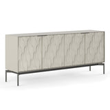 BDI Mesa 7639 4-Door Credenza (Stone with Carbon Base)