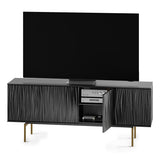 BDI Tanami 7109 4-Door Storage Credenza (Satin Black with Brass Base)