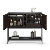 BDI Corridor 5621 SV Bar with Wine Storage and Adjustable Shelves (Charcoal Stained Ash)