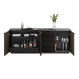 BDI Corridor 8109 4-Door Storage Credenza (Charcoal Stained Ash)