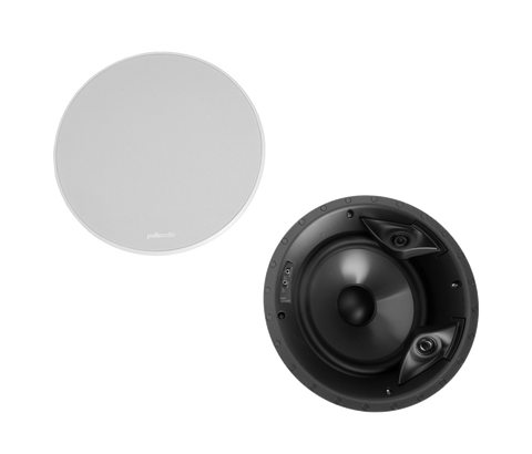 Polk 80 F/X-LS Vanishing Series High-Quality 8 Inch In-Ceiling Speakers - White (Each)