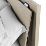 BDI KAVA Bedroom 9617 King Bed Frame with Built-In LEDs (Washed Oak)