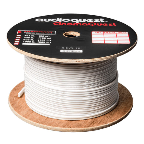 AudioQuest G2 15 AWG Bulk Speaker Cable - White (100 ft.)