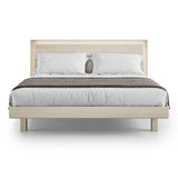 BDI KAVA Bedroom 9617 King Bed Frame with Built-In LEDs (Washed Oak)