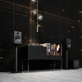 Kanto SP26PL 26" Bookshelf Speaker Stands with Rotating Top Plates and Cable Management – Pair (Black)