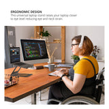Kanto LE1 Ergonomic Universal Laptop Riser Stand for 11" - 16" Laptops