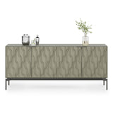 BDI Mesa 7639 4-Door Credenza (Moss with Carbon Base)