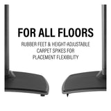 Sanus Height-Adjustable Speaker Stands for Sonos Era 100 - Pair (Black)