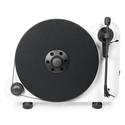 Pro-Ject VT-E BT R Vertical-Standing Plug & Play Turntable with Bluetooth & OM5E Cartridge (High Gloss White)