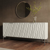 BDI Mesa 7639 4-Door Credenza (Stone with Carbon Base)
