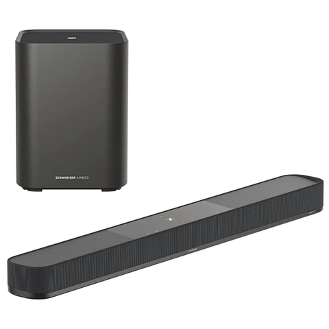 Sennheiser AMBEO Plus Soundbar Bundle With AMBEO Sub 8 inch Wireless Subwoofer