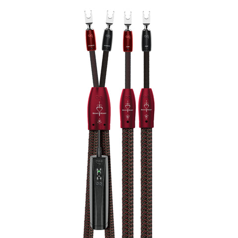 AudioQuest Brave Heart Male Multi-Spade to Male Multi-Spade Full-Range Speaker Cable - Each (6 ft.)