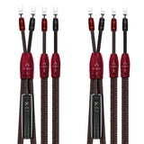 AudioQuest Brave Heart Male Multi-Spade to Male Multi-Spade Full-Range Speaker Cable - Pair (8 ft.)
