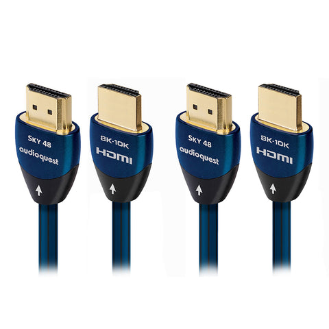 AudioQuest SKY 48 Gbps 8K 10K Ultra High Speed HDMI Cable - Pair (0.75 meters)