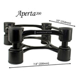 IsoAcoustics Aperta 200 Speaker Isolation Stand - Pair (Black)