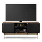 BDI Plume 8077 Triple Wide Media + Storage Cabinet (Natural Walnut, Bronze)