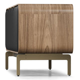 BDI Plume 8077 Triple Wide Media + Storage Cabinet (Natural Walnut, Bronze)