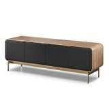 BDI Plume 8079 Quad Wide Media + Storage Cabinet (Natural Walnut, Bronze)