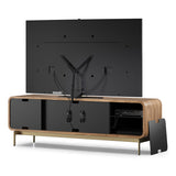 BDI Plume 8079 Quad Wide Media + Storage Cabinet (Natural Walnut, Bronze)