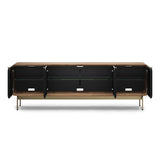 BDI Plume 8079 Quad Wide Media + Storage Cabinet (Natural Walnut, Bronze)