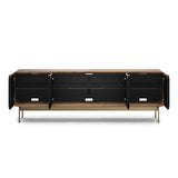 BDI Plume 8079 Quad Wide Media Cabinet (Natural Walnut, Bronze)