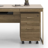 BDI Sequel Studio 6607 Mobile File Pedestal (Neo Walnut, Bronze)