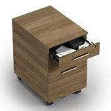 BDI Sequel Studio 6607 Mobile File Pedestal (Neo Walnut, Bronze)
