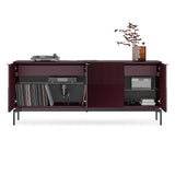 BDI Zig 7649 Storage Credenza (Merlot Finish, Brushed Carbon)