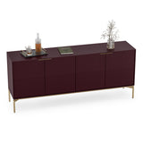 BDI Zig 7649 Storage Credenza (Merlot, Brushed Brass)