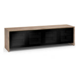 Salamander Designs Chameleon Collection Barcelona 247 Quad AV Cabinet (Natural Walnut with Black Glass Doors)