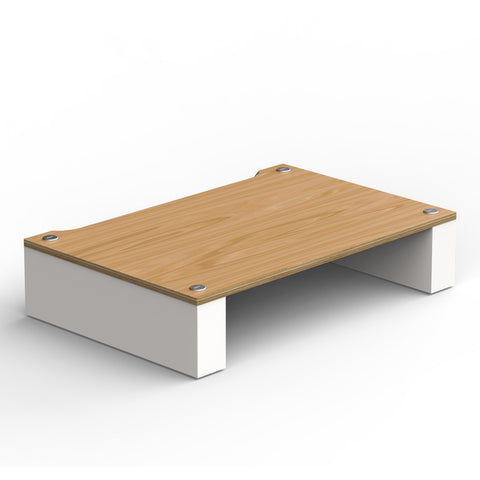 BLOK Stax 2G 120 Modular Stand Add-On Shelf (Natural Ash / Satin White)