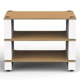 BLOK Stax 2G 3 Shelf Collection Modular Hi-Fi Stand (Natural Ash/Satin White)