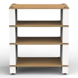 BLOK Stax 2G 4 Shelf Collection Modular Hi-Fi Stand (Natural Ash/Satin White)