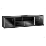 Salamander Designs Synergy 243 Quad AV Cabinet (Black Oak with Black Glass Doors & Aluminum Posts)