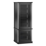 Salamander Designs Synergy 603 Single AV Cabinet (Black Oak with Aluminum Posts)
